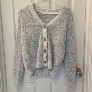 Abercrombie kids fluffy button-up sweater